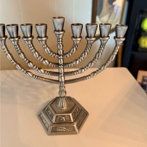 Elegant Silver Menorah NEW